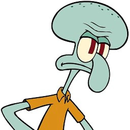 Squidward from SpongeBob SquarePants, an AI character on folk