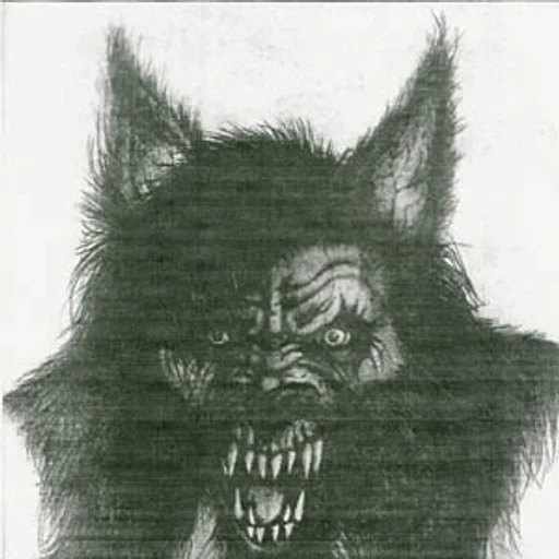Dogman from Michigan cryptid folklore, an AI character on folk