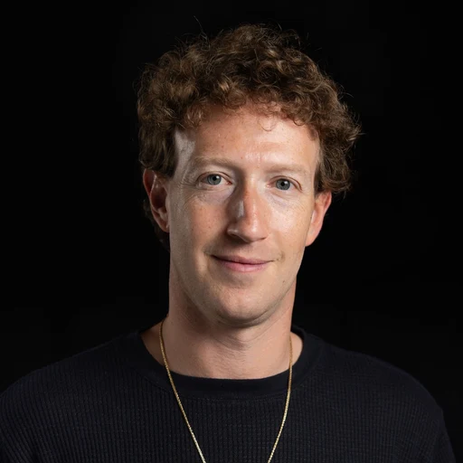 Mark Zuckerberg from Meta founder and CEO, an AI character on folk
