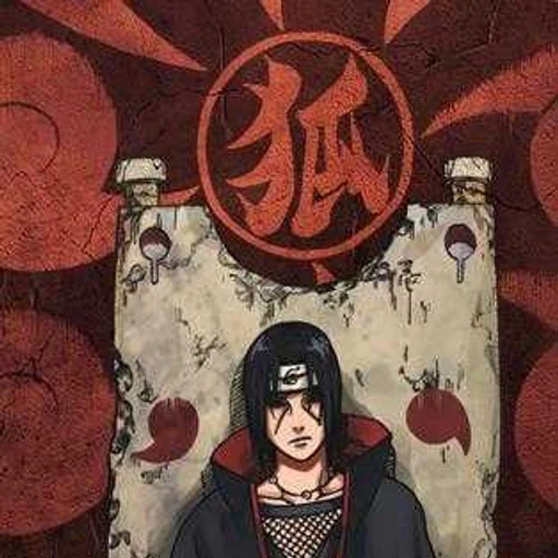 Itachi uchiha from Naruto, an AI character on folk