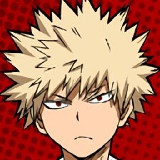 Bakugoo from My Hero Academia, an AI character on folk