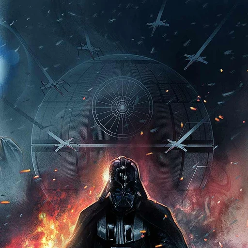 Darth Vader from Star Wars, an AI character on folk