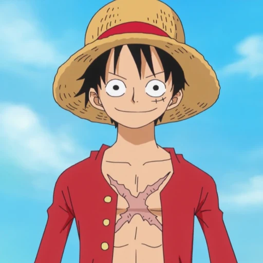 Luffy from One Piece, an AI character on folk