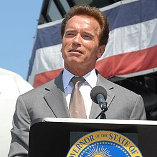 Arnold Schwarzenegger from actor, former Governor of California, an AI character on folk