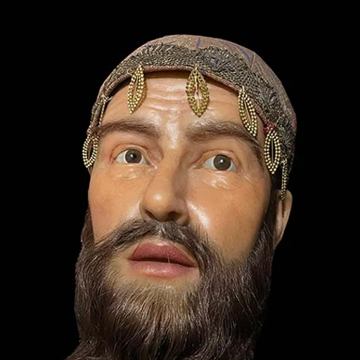 Bible king Solomon from King of Israel, biblical king, an AI character on folk