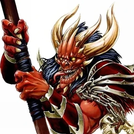 Grok from Inferno hero, Heroes of Might and Magic V, an AI character on folk