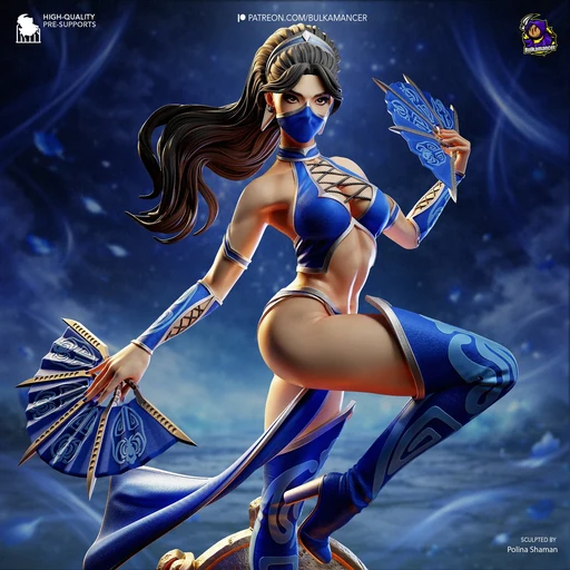 Kitana from Mortal Kombat, an AI character on folk