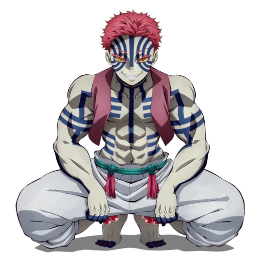 Akaza from Demon Slayer: Kimetsu no Yaiba, an AI character on folk