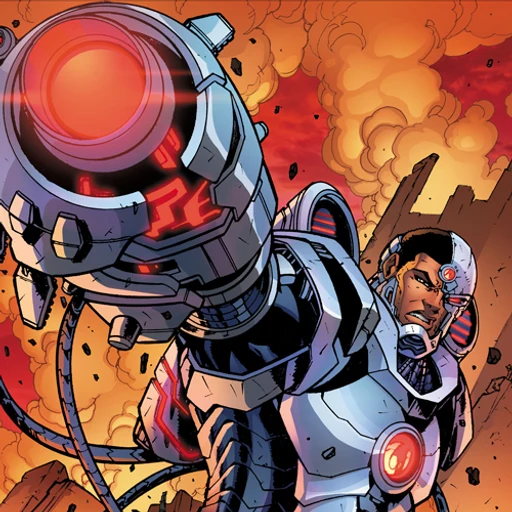 Cyborg from Victor Stone, DC Comics, an AI character on folk