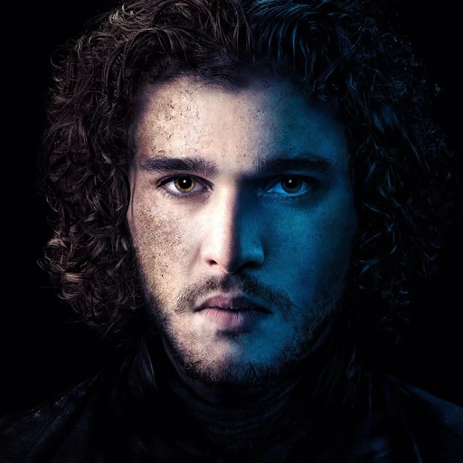 Jon snow from Game of Thrones, an AI character on folk