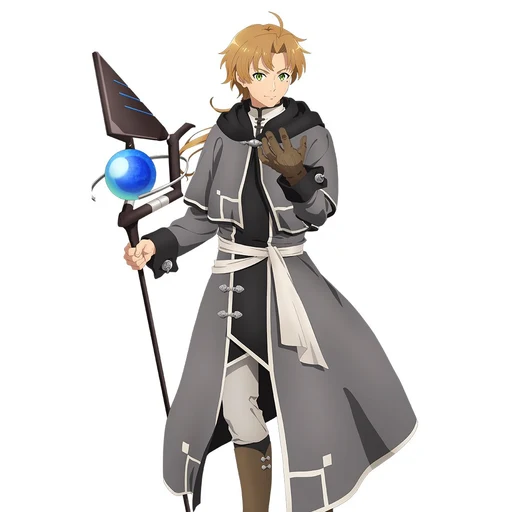 RUDEUS from Mushoku Tensei, an AI character on folk