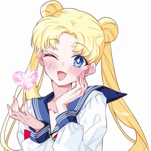 Sailor Moon from Sailor Moon, an AI character on folk