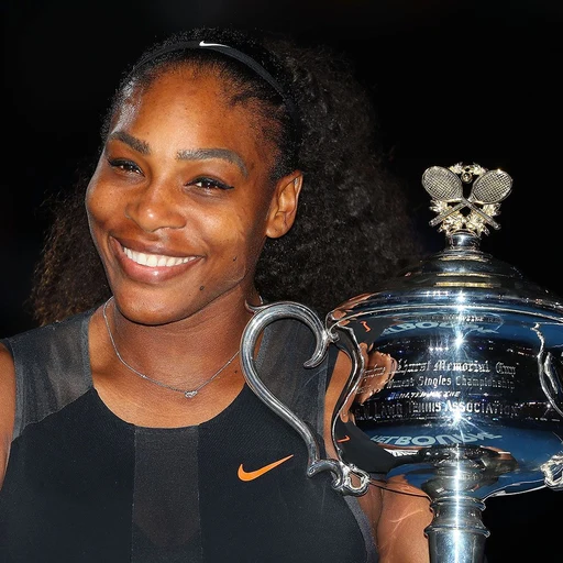 Serena Williams from American tennis champion, an AI character on folk