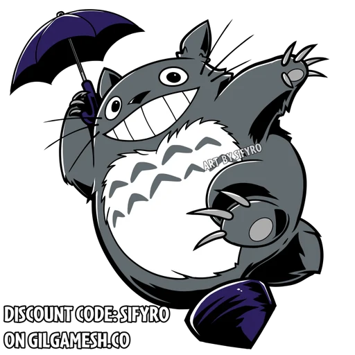 Totoro from My Neighbor Totoro, an AI character on folk