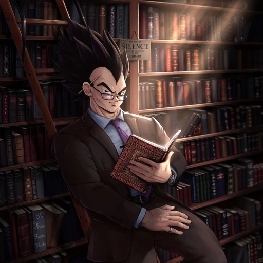Vegeta from Dragon Ball, an AI character on folk
