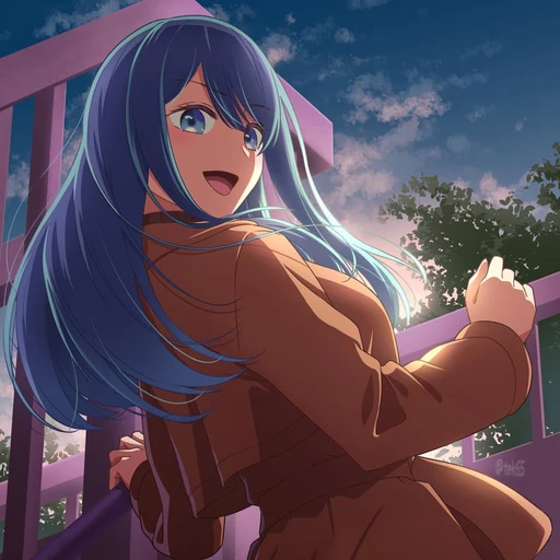 Kurokawa Akane from Oshi no Ko, an AI character on folk
