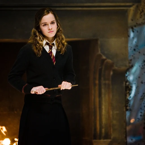 Hermione Granger from Harry Potter series, an AI character on folk