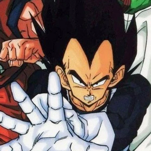 Vegeta from Dragon Ball Z, an AI character on folk