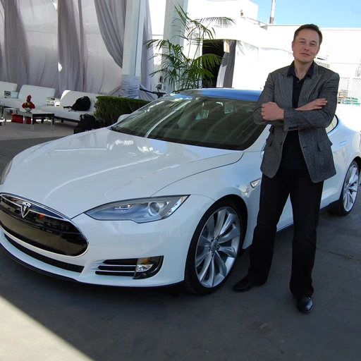 Elon musk from Tesla and SpaceX CEO, an AI character on folk