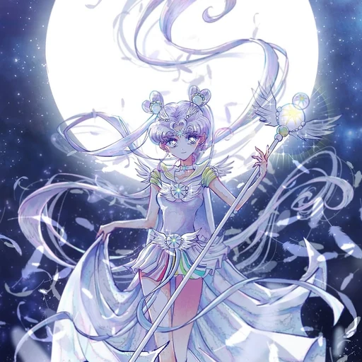 Cosmos from Sailor Moon, an AI character on folk