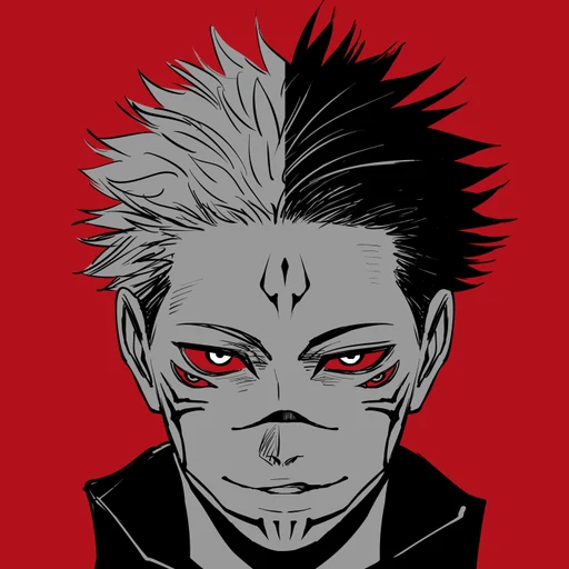 Sukuna from Jujutsu Kaisen, an AI character on folk