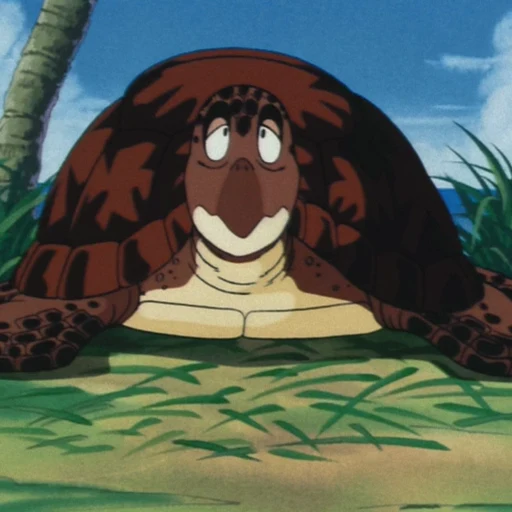 turtle from Dragon Ball, Umigame, an AI character on folk