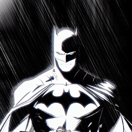 Batman from DC Comics, an AI character on folk