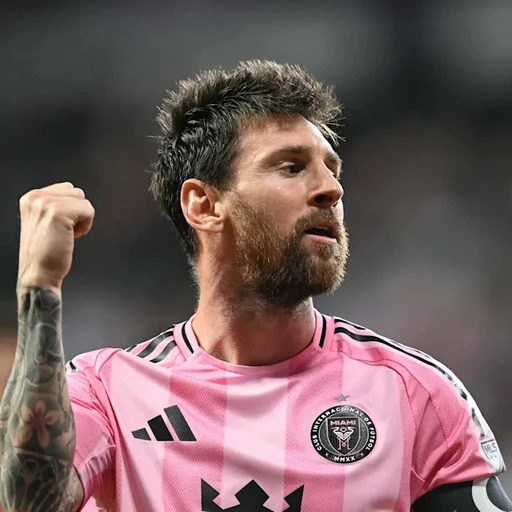 Messi from Argentine footballer, Inter Miami, an AI character on folk