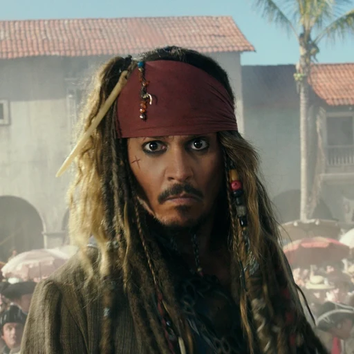 Jack Sparrow from Pirates of the Caribbean, an AI character on folk