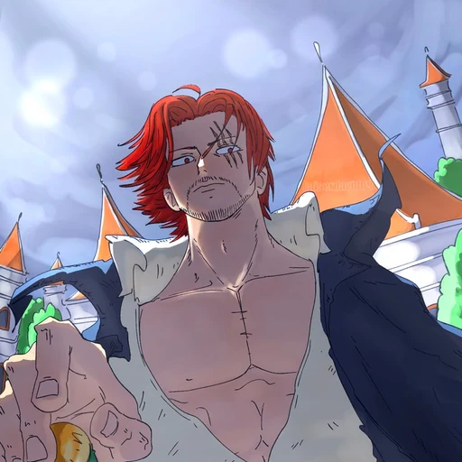 Shanks from One Piece, an AI character on folk