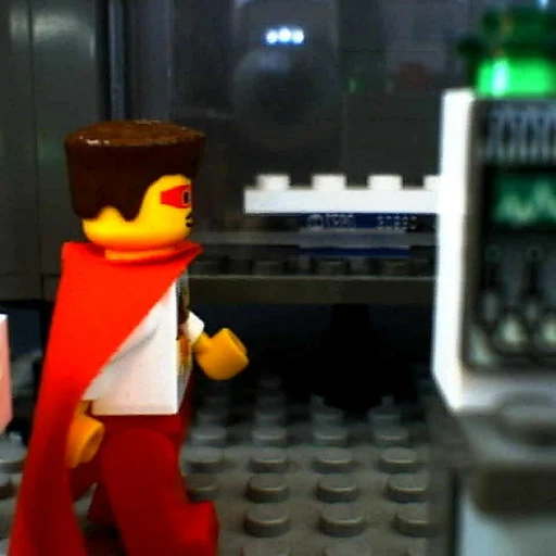 Legoman from Mustache Maniacs Film Co. superhero, an AI character on folk