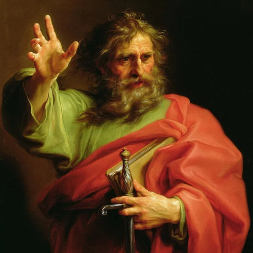Apostle Paul from early Christian missionary, New Testament, an AI character on folk