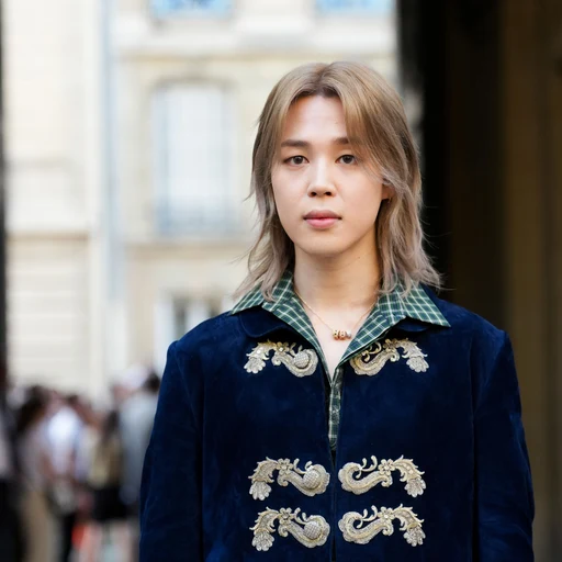 Jimin from BTS from BTS member and singer, an AI character on folk
