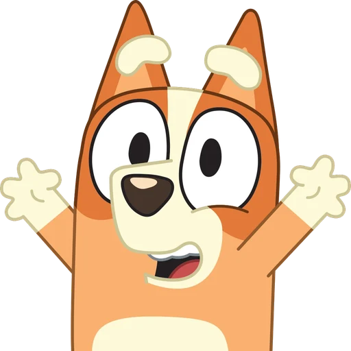 Bingo, rolex from Bluey, an AI character on folk