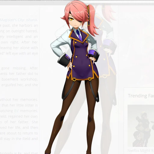 Me from XBlaze Lost: Memories protagonist, an AI character on folk