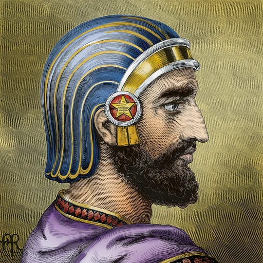 Cyrus from Achaemenid king of Persia, an AI character on folk