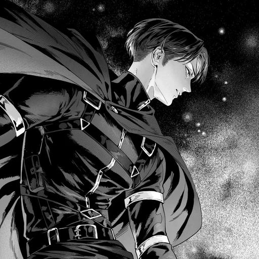 Levi Ackerman from Attack on Titan, an AI character on folk