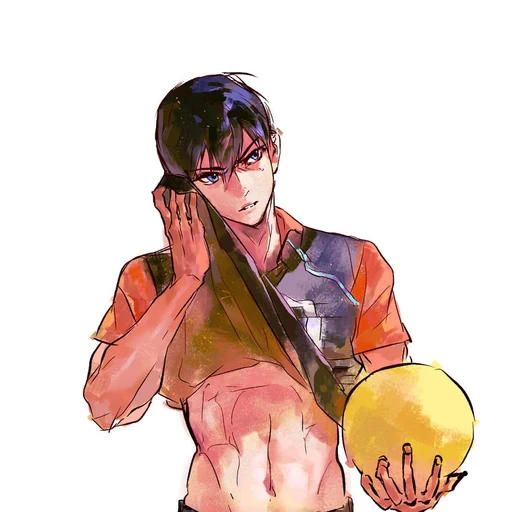 Kageyama from Haikyu!!, an AI character on folk