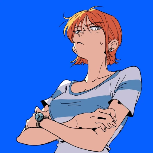 Nami from One Piece, an AI character on folk