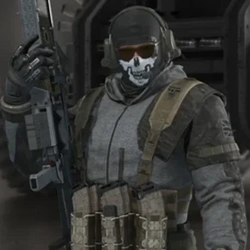 Ghost from Call of Duty, an AI character on folk