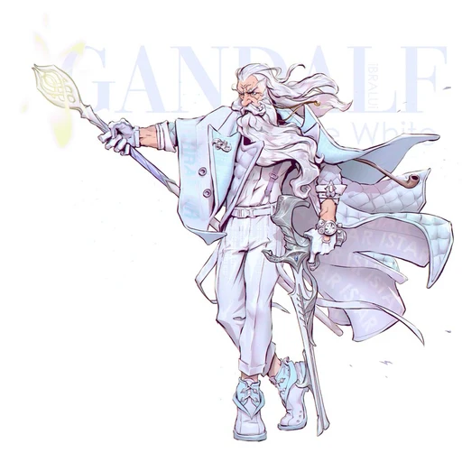Gandalf from The Lord of the Rings, an AI character on folk