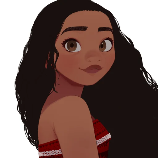 Moana from Disney's Moana franchise, an AI character on folk