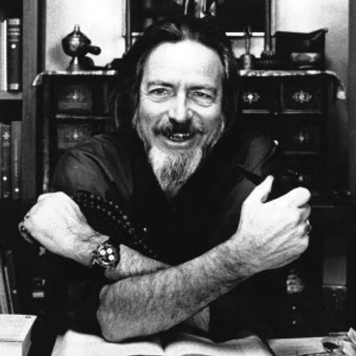 Alan Watts from British-American philosopher and writer, 1915-1973, an AI character on folk
