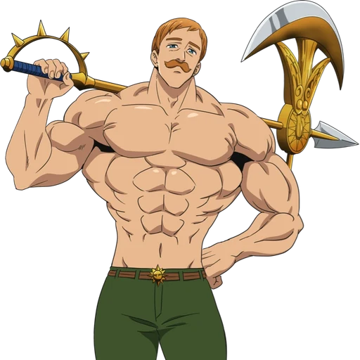 Escanor,the anime 7deadly sins from The Seven Deadly Sins, an AI character on folk
