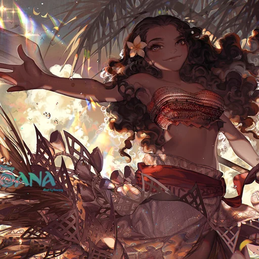 Moana from Moana franchise, an AI character on folk