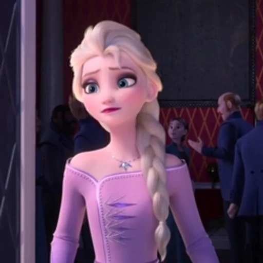 Elsa from Frozen, an AI character on folk