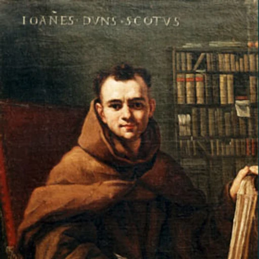 John Duns Scotus (1266–1308) from Franciscan medieval philosopher and theologian, an AI character on folk