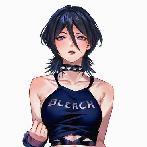 Rukia from Bleach, an AI character on folk