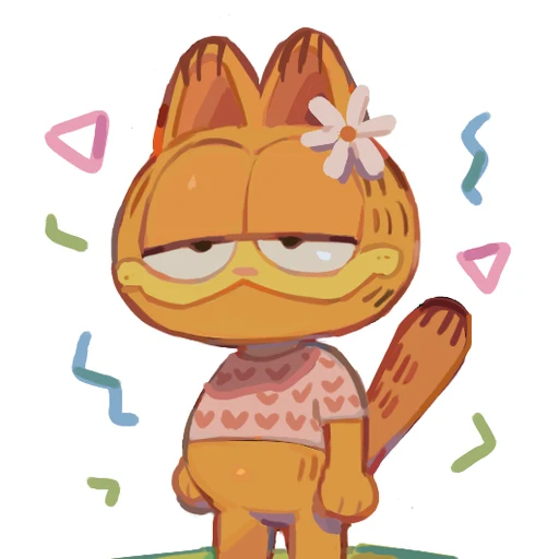Garfield from Garfield comic strip cat, an AI character on folk