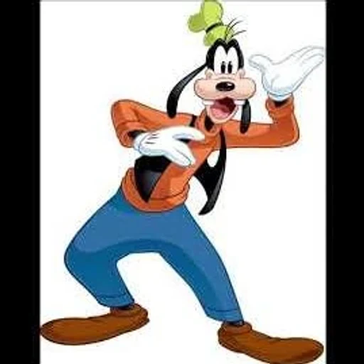 Goofy from Disney's Mickey Mouse franchise, an AI character on folk